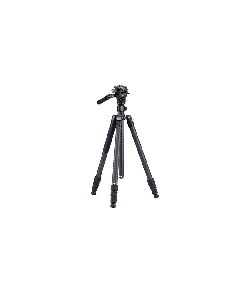 Fotopro Sherpa Max Carbon Statief + MH-4A videokop Fotopro Sherpa Max Carbon Statief + MH-4A videokop