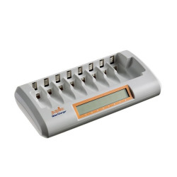 Jupio Octo Charger Snellader voor 8 stuks AA of AAA Jupio Octo Charger Snellader voor 8 stuks AA of AAA